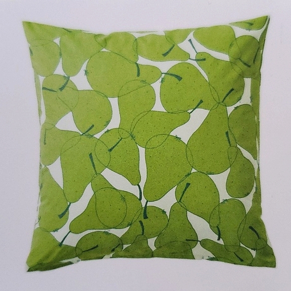 (1) NIP New Sommar 2015 Pear Print Zipper Pillow Cover Only-No Insert 20" x 20" - Picture 5 of 6